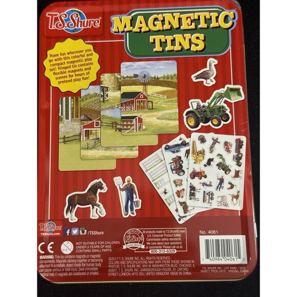 TS Shure Magnetic Farm Animal Self Container Tin &Toys - Picture 2 of 8